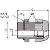 Presse-étoupe polyamide M 63x1,5 RAL 7035 (Gris clair)