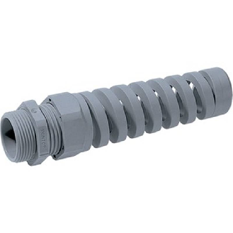 Presse-étoupe polyamide à spirale anti-flex IP68 M16x1,5 RAL 7001-Lire la description