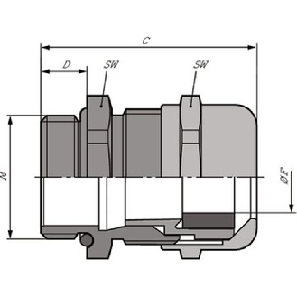 Presse-étoupe laiton SKINTOP MSR-M 25x1,5-Lire la description