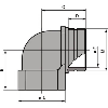 Presse-étoupe coudé polyamide M 20x1,5 Gris argenté
