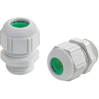 Presse-étoupe polyamide sans halogène M 12x1,5 RAL 7035 (Gris clair)-Lire la description