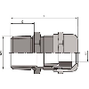 Presse-étoupe laiton nickelé NPT 1/4''