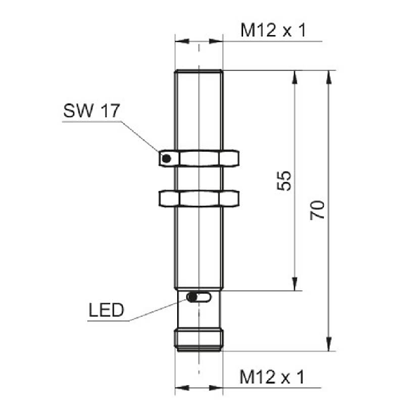 Ultrason Directe M12 PNP NO/NF P10-70mm Teach 24VDC / M12 4P Ultrason Directe M12 PNP NO/NF P10-70mm Teach 24VDC / M12 4P-Lire la description