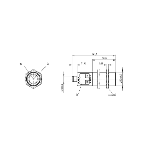 Ultrason Multi mode M30 NPN NO/NF P=200-2000mm Axial 9-30Vdc / M12 5P-Lire la description