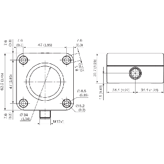 Ultrason Rect. Directe PNP/NPN P=5m IO-Link Axial / M12 5P-Lire la description