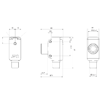 Ultrason Directe PNP NO/NF 0-10V P60-800mm / M12 4P-Lire la description