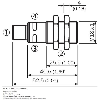 Ultrason M18 Directe ANA P65-350mm 0-10Vdc Métal Axial / M12 5P