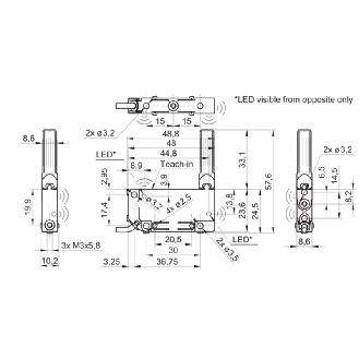 Ultrason Directe PushPull P150mm NO / Câble 2m-Lire la description