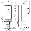 Ultrason Directe PNP NO(x2) P100-1000mm Teach 65x30x18mm / Câble 2m