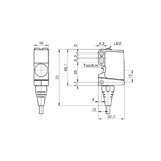 Ultrason Directe Push Pull NO/NF P100-1000mm qTeach / Câble 2m-Lire la description
