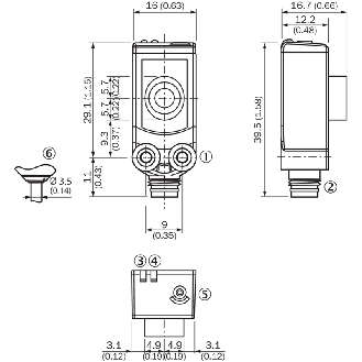 Ultrason Multi mode PNP/NPN P=250mm IO-Link / M08 3P+C0.3m-Lire la description
