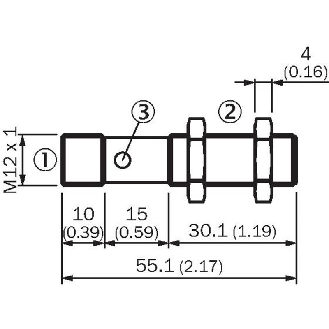 Ultrason Directe M12 PNP NO/NF P150mm Métal Axial / M12 4P-Lire la description