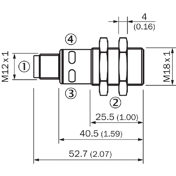 Ultrason Directe PNP/NPN P120-1000mm IO-Link M18 Métal Axial M12 5P-Lire la description