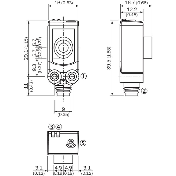 Ultrason PNP P=150mm NO/NF / M08 3P-Lire la description