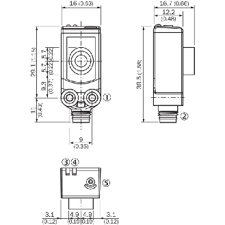 Ultrason PNP P=150mm NO/NF / M08 3P-Lire la description