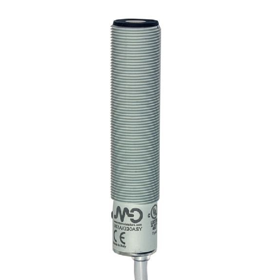Ultrason Directe M18 PNP NO/NF P50-400mm 83.6mm Axial Câble 2m-Lire la description