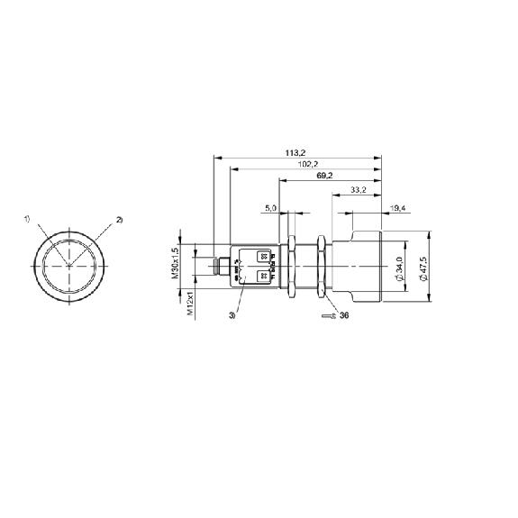 Ultrason Multi mode M30 PNP(x2) NO/NF P=350-5000mm Axial / M12 5P Ultrason Multi mode M30 PNP(x2) NO/NF P=350-5000mm Axial / M12 5P-Lire la description
