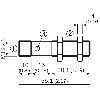 Ultrason Directe M12 PNP P=350mm NO/NF Axial / M12 4P