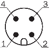 Ultrason Directe M12 PNP P=350mm NO/NF Axial / M12 4P