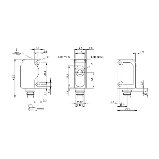 Ultrason Multi mode PNP P=20-100mm NO/NF / M08 4P-Lire la description