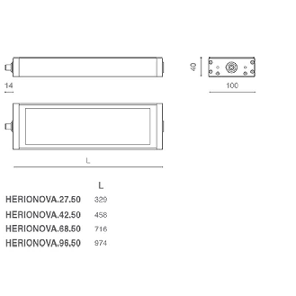 Lampe SLIM 329mm IP67 LED 120° 5000K 27W 1.2A 24VDC M12T 4P-Lire la description