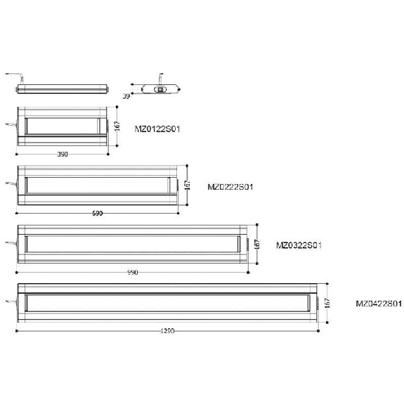 Plafonnier 48W 230VAC LED 120° 5000K 4800 lm IP40 1290mm Câble 3m-Lire la description