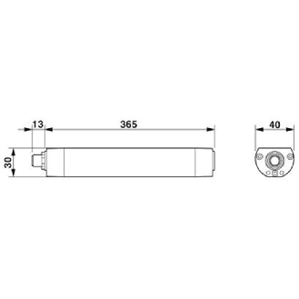 Lampe LED 365mm, 24VDC, IP67, 85 °/95 °, 5000 K, M12 4P-Lire la description