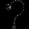 Lampe col de cygne LED 40° 6 W, 700 mm, Ø69mm, 24 VDC, NOIR, M12 3P+C