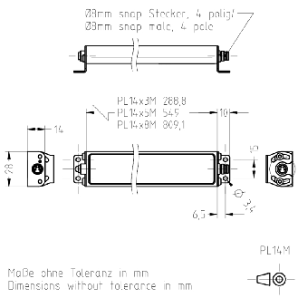 Lampe linéaire à LED 5000K 24VDC 14W IP67 549x28x14 mm-Lire la description