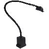Lampe avec bras flexible 70cm 1 LED 120° 5000K 4.5W 230VAC RAL9002