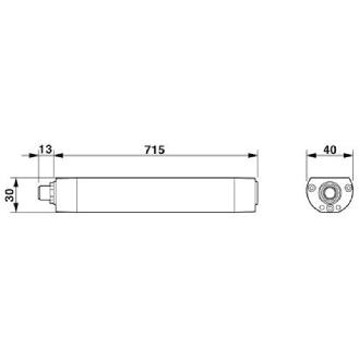 Lampe LED 715mm, 24VDC, IP67, 85°/95°, 5000 K, M12 4P-Lire la description
