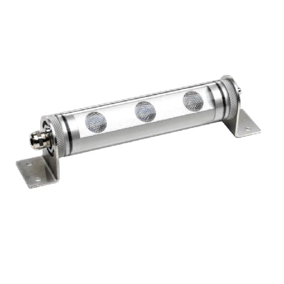 Lampe tubulaire 3 LED 60° 6W 230VAC Ø36x167mm IP68 Câble 1,5m-Lire la description