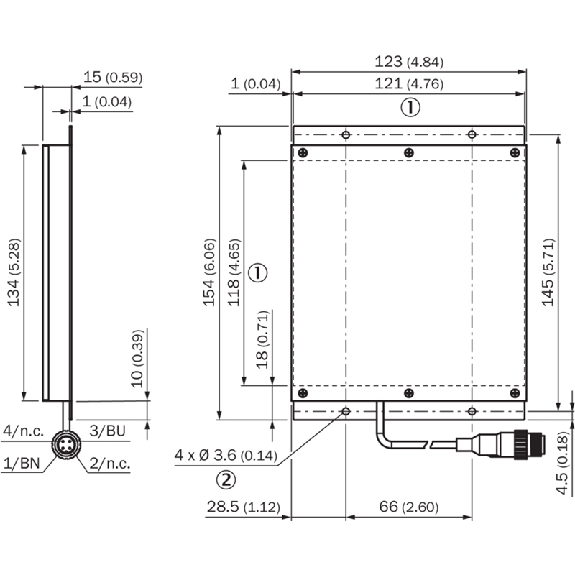 Éclairage vision LED, rouge, 635 nm, 118 x 121 mm Éclairage vision LED, rouge, 635 nm, 118 x 121 mm-Lire la description