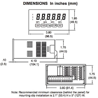 Voltmètre et ampéremètre alternatif 48x96, 85-250Vac-Lire la description