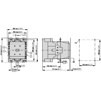 Contacteur de puissance, 3p+2F+2O, 250kW/400V/AC3-Lire la description