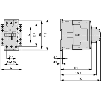 Contacteur de puissance, 3p, 22kW/400V/AC3-Lire la description