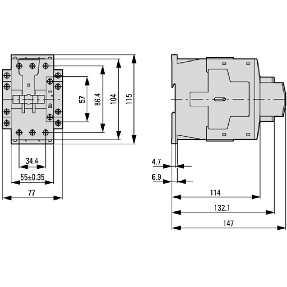 Contacteur de puissance, 3p, 22kW/400V/AC3-Lire la description