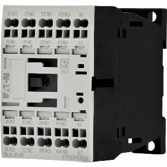 Contacteurs auxiliaires DILA, Contacteur auxiliaire, appareil de base avec contacts liés positivement, avec bobine à courant alternatif, 230 V 50 Hz, 240 V 60 Hz, 3 F, 1 O, bornes Push-In-Lire la description
