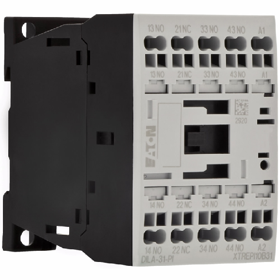 Contacteurs auxiliaires DILA, Contacteur auxiliaire, appareil de base avec contacts liés positivement, avec bobine à courant alternatif, 230 V 50 Hz, 240 V 60 Hz, 3 F, 1 O, bornes Push-In-Lire la description
