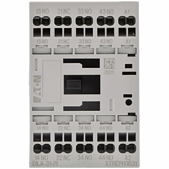 Contacteurs auxiliaires DILA, Contacteur auxiliaire, appareil de base avec contacts liés positivement, avec bobine à courant alternatif, 230 V 50 Hz, 240 V 60 Hz, 3 F, 1 O, bornes Push-In-Lire la description