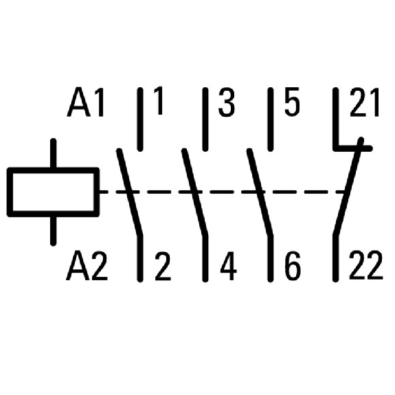 Contacteur de puissance, 3p+1O, 7.5kW/400V/AC3-Lire la description
