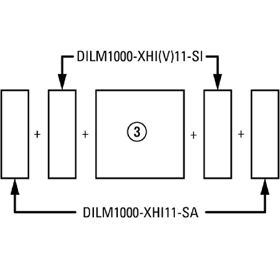 Contacteur de puissance, 3p+2F+2O, 90kW/400V/AC3-Lire la description