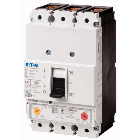 Disjoncteur 3P 25A 100KA NZM1-A25 Disjoncteur 3P 25A 100KA NZM1-A25-Lire la description