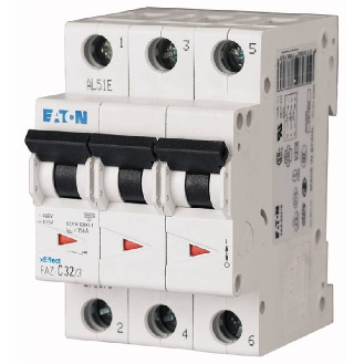 Disjoncteur modulaire, FAZ, 2 A, 3p, courbe D, 15 kA-Lire la description