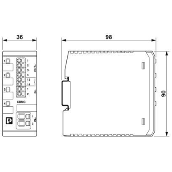 Disjoncteur électronique compact 4 voies - Réglable de 1 à 4 A-Lire la description