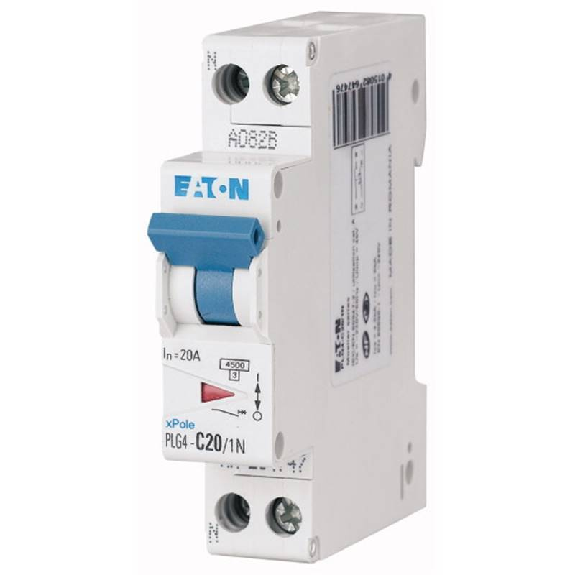Disjoncteur DIV PH+N 20A PDC=4,5KA; Courbe C; 1MOD.-Lire la description