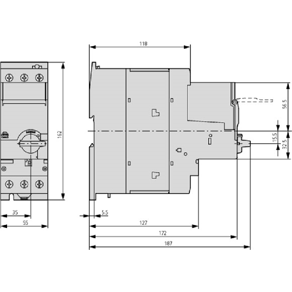 Bloc disjoncteur moteur electro PKE 8A - 65A-Lire la description