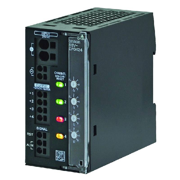 Disjoncteur électronique, 4 voies, max 10A par voie, 24Vdc-Lire la description
