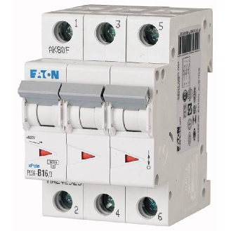 Disjoncteur modulaire PLS, 16A, 6KA, 3p, courbe C-Lire la description