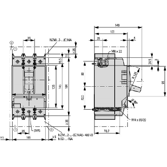 Disjoncteur NZM2 3P - decl elec - 160A-Lire la description